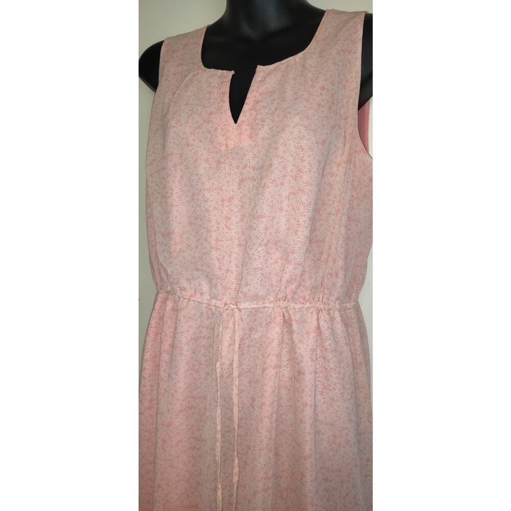 Lauren Conrad Maxi Dress Womens 14 Peach Floral Feminine Romantic Asymmetrical - Picture 5 of 16